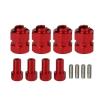 4P Modified Extended 7mm Wheel Hex Hub & Pins 8.5MM Thickness Upgrade for RC Adults Crawler 1/24 Axial SCX24 90081 C10(Red) view 1