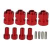 4P Modified Extended 7mm Wheel Hex Hub & Pins 8.5MM Thickness Upgrade for RC Adults Crawler 1/24 Axial SCX24 90081 C10(Red) view 3
