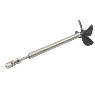 4mm Shaft Assembly with High Thrust for Bait Boat, Netting Boat and Fishing Boat, Drive Shaft, Four-Blade Propeller for Boat Model Shaft System(15CM-6mm-joint)