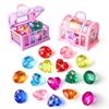 18PCS Diving Gems Pool Toys, Treasure Pirate and Big Colorful Acrylic Diamond Jewels, Diving Underwater Swimming Gift Toys for Kids. view 1