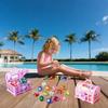 18PCS Diving Gems Pool Toys, Treasure Pirate and Big Colorful Acrylic Diamond Jewels, Diving Underwater Swimming Gift Toys for Kids. view 3