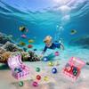 18PCS Diving Gems Pool Toys, Treasure Pirate and Big Colorful Acrylic Diamond Jewels, Diving Underwater Swimming Gift Toys for Kids. view 4