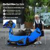 ELEMARA Lamborghini Ride On Car with Scissor Door, Electric Vehicle for Kids with Remote Control,Kid Cars to Drive with MP3 Player, Bluetooth, LED Light and Wide Seat, Navy Blue view 2