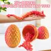 Qxbuhe 12 inch 3D Printed Dragon Eggs with Dragon Inside. Easter Dragon Eggs, Mystery Surprise Easter Eggs for Kids, Unique 3D Printed Animals (Laser Red) view 2