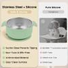 Bellas Friends Stainless Steel and Silicone Baby Bowls with Suction 3 Pack, 4.3 for Toddlers Kids Feeding, Non-Slip, Non-Toxic, Mess-Free, Dishwasher Safe, Fit High Chair Size, light pink beige pink view 4