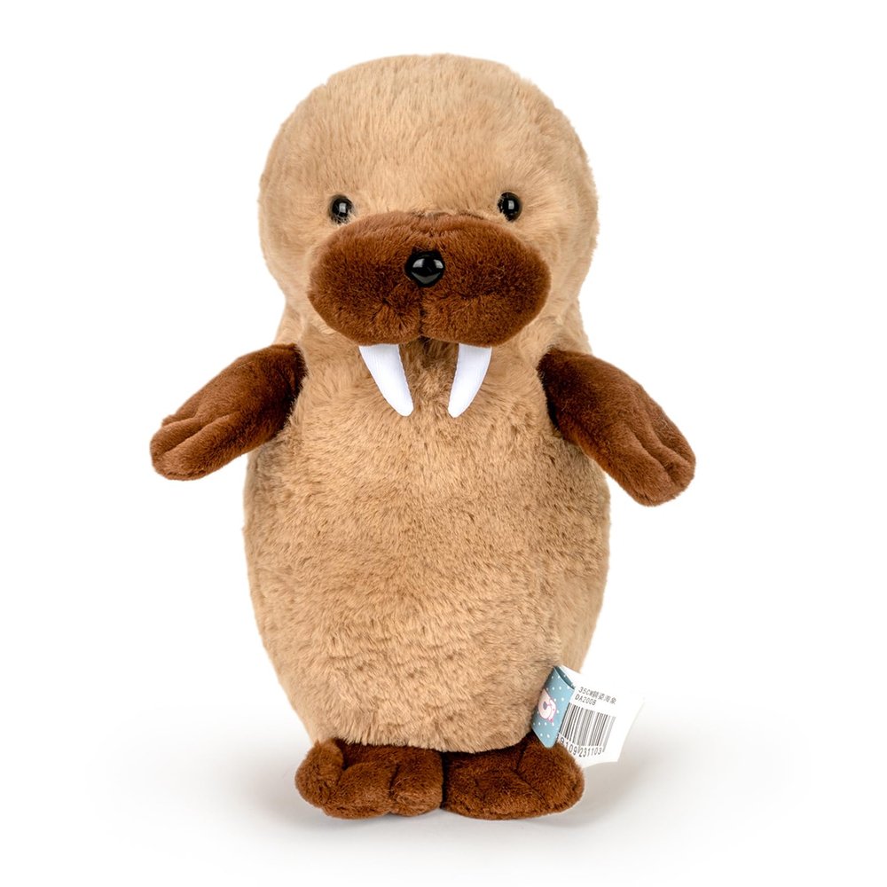 Adorlynetty Stuffed Animal Cute Walrus Plush Pillow 13.7" Soft Walrus Plushies for Boys Girls Room Decor Walrus Toy for Birthday Valentine Christmas