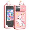 BEBESIRI Kids Camera Mini Smartphone Toy for Girls, 2.8" Touch Screen, 22 Learning Games, Dual Camera, Music Player, 32GB Card, Christmas Birthday Gift, (Pink Unicorn) view 1