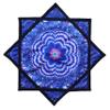 BVCY Flow Star (UV Reactive) Spinning Cloth Easy to Rotate Sided Print Double Stitched Flow Toy Fingertip Dapo Star Blue&Black (R05-Style6) view 1