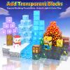 100PCS Large Magnetic Blocks-Build Mine Magnet World Ice Mine Sword Toddlers Toys for Kids Magnet Transparent Building Blocks Sensory Learning Toys for Boys and Girls Ages 3 4 5 6 7 8-12 Birthday Gift view 2