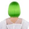 Edivd Kid Neon Green Bob Wig Child Short Bright Green Straight Wig Girls Bob Wigs with Bangs Heat Resistant Synthetic Hair with Cap view 4