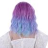 Edivd Kids Colorful Wig Girls Rainbow Side Part Wig Child Multi Color Wavy Curly Wigs Heat Resistant Synthetic Wigs with Cap view 4