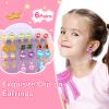 ALOTJOY Kids Jewelry for Girls, Rhinestone Gem Rings for Kid, Toddler Adjustable Diamond Rings, Halloween Toys for Kids view 2