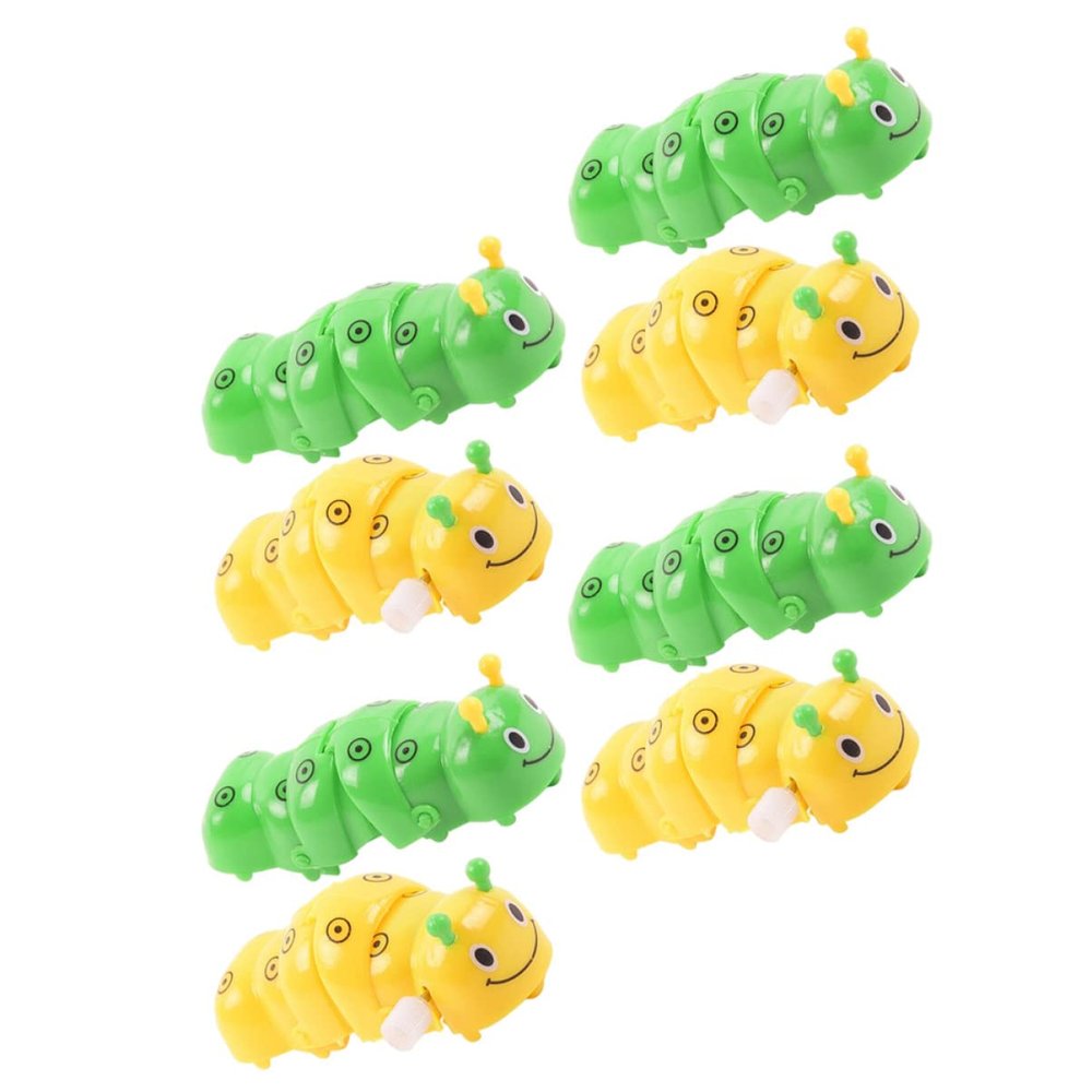 Toddmomy 8pcs Wind Up Caterpillar Toys Clockwork Caterpillar Toy for Boys and Girls Educational Pop-up Clockwork Tops Random
