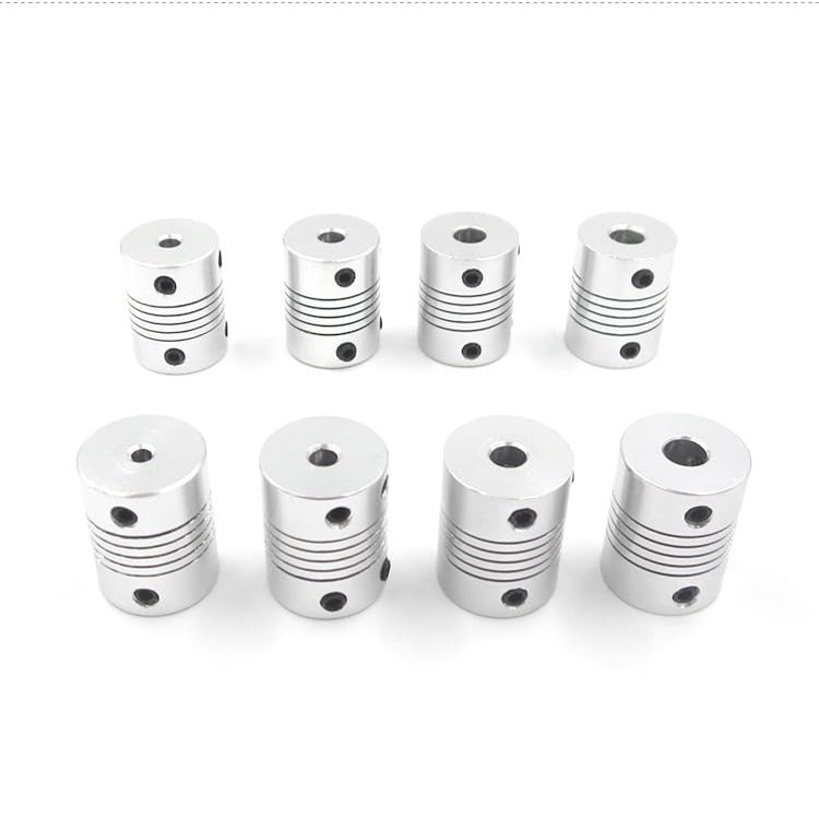 8-Pack Aluminum Elastic Couplers for Boat Model Shaft Systems, 3-6mm Inner Diameter, Shock-Absorbing Connectors(4 * 5mm)