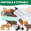13 Realistic Wild Animal Figures with Sound Book & Storage Box, Plastic Safari Animal figurines for Toddler, Educational Zoo Animal Model Toy, Jungle Party Favor, Birthday Gifts for Kids Boys Girls 3+ view 2