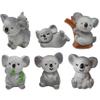 5 Pcs Random Miniature Koala Figurines Set - Fairy Garden Accessories for Micro Landscape, Bonsai Craft, Cake Toppers, Desktop & Home Decor, Flowerpot & Party Accents, Car Decor, DIY Gift Idea view 1