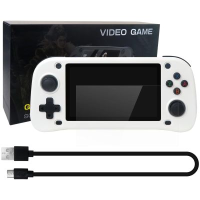 Artmavin G28 Retro Game Console, 4.3-Inch HD Screen, Built-in 15000 Classic Game, Plug-and-Play, for PSP Handheld Game Console Supports Multiple Simulators, 64G (White)
