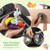Costzon Mud Kitchen with Wheels, Wooden Kids Potting Bench with Planting Pots, Blackboard, Sink, Faucet, Cooking Accessories, Outdoor Play Kitchen for Backyard, Garden, Gift for Boys Girls view 4
