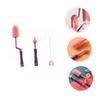 Kisangel 3pcs Bottle Cleaner Set Silicone Scrubber Brush Kit for Easy Rotating Cleaning of Bottles Pacifiers and Straws for Ppsu and Pink view 3