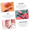 Kisangel 3pcs Bottle Cleaner Set Silicone Scrubber Brush Kit for Easy Rotating Cleaning of Bottles Pacifiers and Straws for Ppsu and Pink view 4