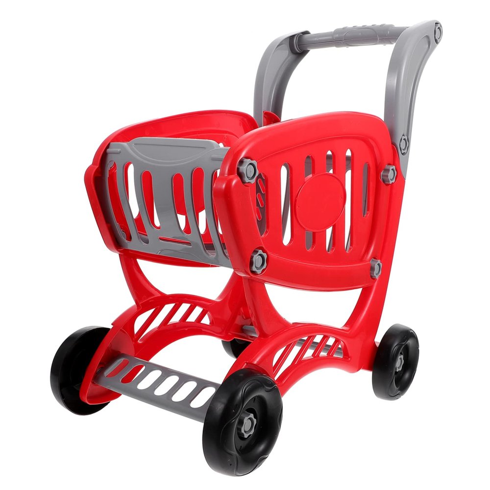 BESPORTBLE Mini Shopping Cart for Kids Toddler Role Play Toy Pretend Play Grocery Cart Simulation Shopping Trolley Kids Toy