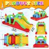 Whubefy Inflatable Obstacle Course Bounce House for Big Kids 8-12, 18.5 x 8FT Large Bounce Castle with Dual Racing Slides, Crawl Tunnels, Climbing, Obstacles, Jumping Area for Outdoor Backyard Party view 4