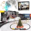Funwee Train Set for Under Christmas Tree,Electric Train Toy with Smokes,Lights and Sound, Locomotive Train Model with Track,Birthday Gifts Idea for 3 4 5 6 7+ Years Old Toddler Boys and Girls view 1