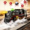 Funwee Train Set for Under Christmas Tree,Electric Train Toy with Smokes,Lights and Sound, Locomotive Train Model with Track,Birthday Gifts Idea for 3 4 5 6 7+ Years Old Toddler Boys and Girls view 2