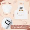 R HORSE Kid Apron and Chef Hat Set - 2Pcs White Little Chef Adjustable Children Kitchen Toddler Apron for Boys Girls, Funny Dress up Pretend Play Toy Birthday Gift for Kids Cooking Baking Painting view 2