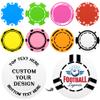 100-1000 Custom Poker Chips 37mm, 9 Colors Drink Tokens Personalized Your Logo, Image & Text, Full-Color Double Sided Printing, Customized Plastic Poker Chips for Bar, Club, Parties, Events (White) view 1