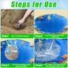 4.9 x 4.9 ft Baby Beach Pool, 2 in 1 Toddler Paddling Pool, Kiddie Pool and Beach Blanket, Beach Toys for Infant Kids Boys and Girls with Portable Water Bag and Shovel for Vacation Picnic view 3