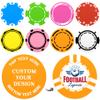 100-1000 Custom Poker Chips 37mm, 9 Colors Drink Tokens Personalized Your Logo, Image & Text, Full-Color Double Sided Printing, Customized Plastic Poker Chips for Bar, Club, Parties, Events (Orange) view 1