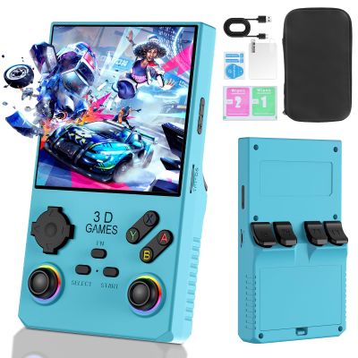 2026 V40MAX Upgraded Retro Handheld Game Console, Built in 40,000+Classic Games, 40+Simulators, Linux System, 4.0-inch 4K HD IPS Screen Video Player, 256GB, Portable Pocket Arcade Console (Sky Blue)
