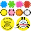 100-1000 Custom Poker Chips 37mm, 9 Colors Drink Tokens Personalized Your Logo, Image & Text, Full-Color Double Sided Printing, Customized Plastic Poker Chips for Bar, Club, Parties, Events (Yellow) view 1