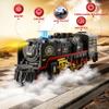 Funwee Train Set with Glowing Passenger Carriages for Under Christmas Tree,Electric Train Toy with Smoke,Light and Sound,Birthday Gifts Idea for 3 4 5 6 7+ Years Old Toddler Boys and Girls view 2
