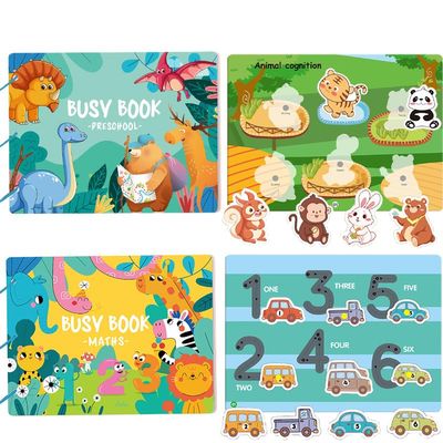 DTREEL Montessori Busy Book for Toddlers 3+, Educational Fine Motor & Sensory Play - Durable Preschool Learning Gift for Boys & Girls(2 Books)