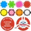 100-1000 Custom Poker Chips 37mm, 9 Colors Drink Tokens Personalized Your Logo, Image & Text, Full-Color Double Sided Printing, Customized Plastic Poker Chips for Bar, Club, Parties, Events (Red) view 1