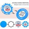 100-1000 Custom Poker Chips 37mm, 9 Colors Drink Tokens Personalized Your Logo, Image & Text, Full-Color Double Sided Printing, Customized Plastic Poker Chips for Bar, Club, Parties, Events (Red) view 2