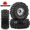 118mm 1.9inch RC Crawler Tires,Negative Bias-11mm Aluminum Wheels 12mm Hex for 1/10 RC Crawler Cars TRX-4 D90 D110 TF2 Tamiya CC01 AXI03007 90047 SCX10III Gen8 R258 (Silver) view 4