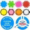 100-1000 Custom Poker Chips 37mm, 9 Colors Drink Tokens Personalized Your Logo, Image & Text, Full-Color Double Sided Printing, Customized Plastic Poker Chips for Bar, Club, Parties, Events (Blue) view 1