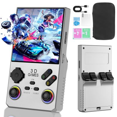 2026 V40MAX Upgraded Retro Handheld Game Console, Built in 40,000+Classic Games, 40+Simulators, Linux System, 4.0-inch 4K HD IPS Screen Video Player, 256GB, Portable Pocket Arcade Console(Silvery)