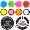 100-1000 Custom Poker Chips 37mm, 9 Colors Drink Tokens Personalized Your Logo, Image & Text, Full-Color Double Sided Printing, Customized Plastic Poker Chips for Bar, Club, Parties, Events (Black) view 1