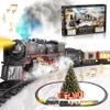 Funwee Electric Train Toy with Smokes,Lights and Sound,Train Set for Under Christmas Tree, Locomotive Train Model with Track, for 3 4 5 6 7+ Years Old Toddler Boys and Girls Birthday view 1