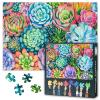 Jigsaw Puzzle for Adults 1000 Piece - Geometric Succulent Garden, Modern Cactus Art in Bright Colors, Adult Puzzles 1000 Pieces, 27.5x19.7 in view 1