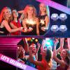 Vicenpal 50 Pack Flashing LED Light up Rings Bachelorette Party Favors Plastic Diamond Rings Flashing Glow in The Dark for Bridal Shower Game Wedding Birthday Party Decorations(White Light) view 3