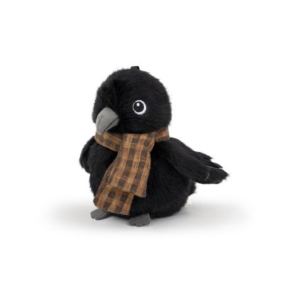 Adorlynetty Bird Stuffed Animal Cute Crow Plush Bag Pendant Simulation Black Crows Stuffed Animals with Shawls Cute Little Bird Plushie Gift for Kids & Friends Crow