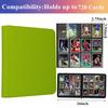 12 Pocket Card Binder, 720 Pockets PU Leather Zipper Trading Card Collection Album, Side-Loading Card Storage Folders for MTG, TCG, Game/Sport Crads (Apple Green, 12 Pockets) view 3
