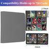 12 Pocket Card Binder, 720 Pockets PU Leather Zipper Trading Card Collection Album, Side-Loading Card Storage Folders for MTG, TCG, Game/Sport Crads (Grey, 12 Pockets) view 3