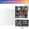 12 Pocket Card Binder, 720 Pockets PU Leather Zipper Trading Card Collection Album, Side-Loading Card Storage Folders for MTG, TCG, Game/Sport Crads (White, 12 Pockets) view 3