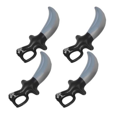 HANABASS 4PCS Inflatable Pirate Swords for Kids Realistic Halloween Costume Props Party Supplies and Decorations Fun for Birthday Parties and Costume Events